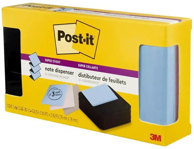 Alt view image 4 of 7 - Post-it Pop-up Wave Design Dispenser with 3" x 3" Sticky Notes Black (WAVE-330-BKVP)