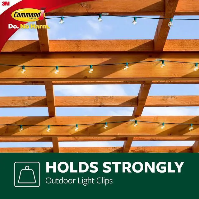 Alt view image 4 of 8 - Command Outdoor Light Clips with Foam Strips Clear 30/Pack (17017CLRAW30NA)