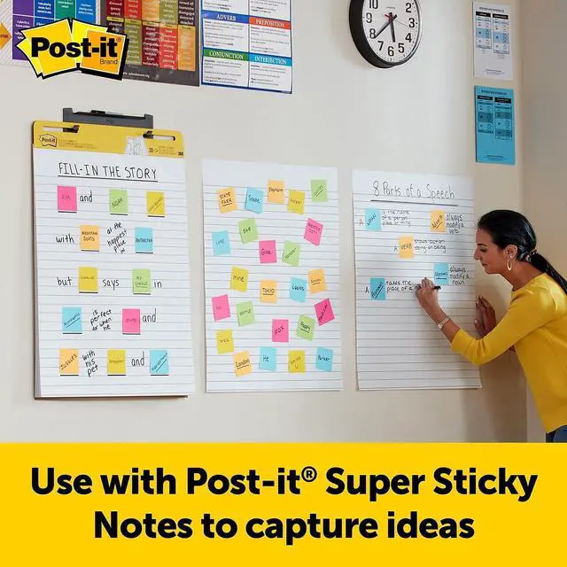 Alt view image 5 of 8 - Post-it Super Sticky Wall Easel Pad 25" x 30" Lined 30 Sheets/Pad 6 Pads/Pack (561WL-VAD-6PK)