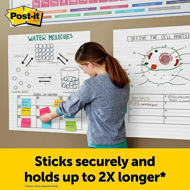 Alt view image 4 of 8 - Post-it Super Sticky Wall Easel Pad 25" x 30" Lined 30 Sheets/Pad 6 Pads/Pack (561WL-VAD-6PK)