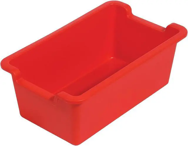 Alt view image 5 of 10 - Deflecto Antimicrobial Rectangle Storage Bin Red 39510RED