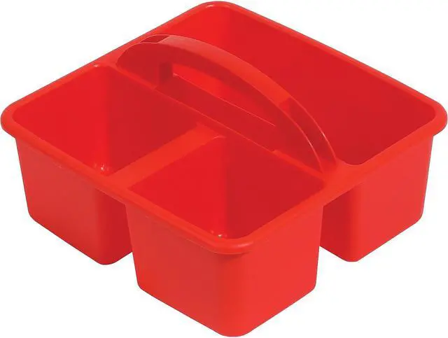Alt view image 6 of 9 - Deflecto Antimicrobial Creativity Storage Caddy Red 39505RED