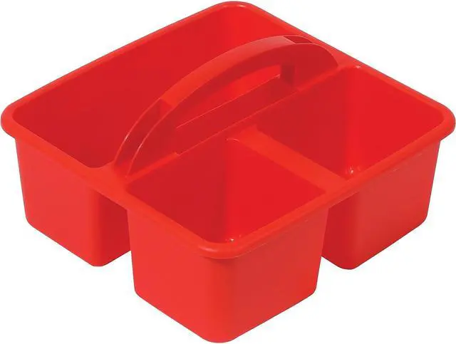 Alt view image 5 of 9 - Deflecto Antimicrobial Creativity Storage Caddy Red 39505RED