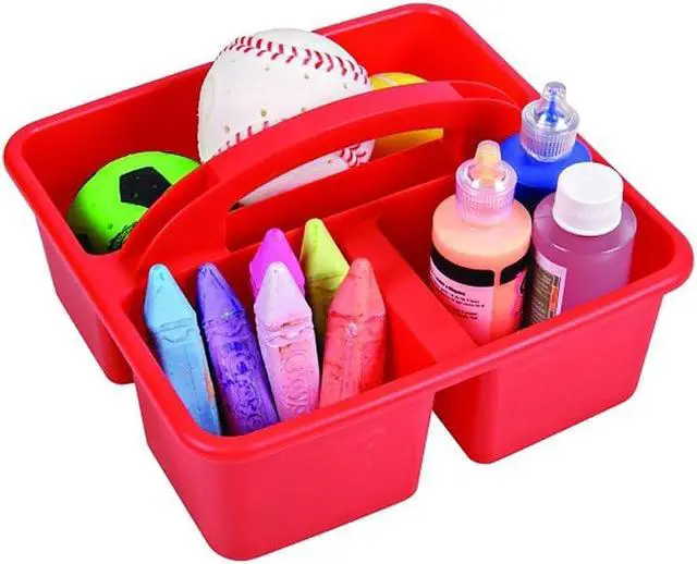 Alt view image 7 of 9 - Deflecto Antimicrobial Creativity Storage Caddy Red 39505RED