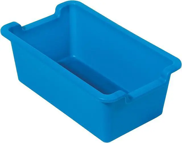 Alt view image 6 of 10 - Deflecto Antimicrobial Rectangle Storage Bin Blue 39510BLU