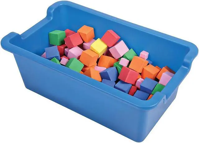 Alt view image 7 of 10 - Deflecto Antimicrobial Rectangle Storage Bin Blue 39510BLU