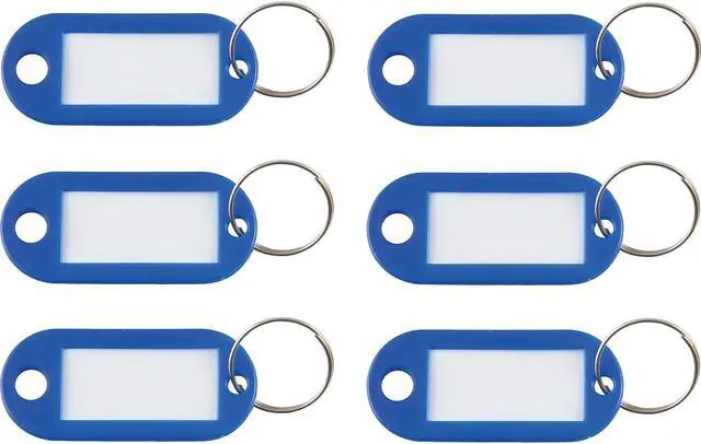 Alt view image 2 of 3 - Advantus Key Tags Label Window 0.88 x 0.19 x 2 Dark Blue 6/Pack KEY98019