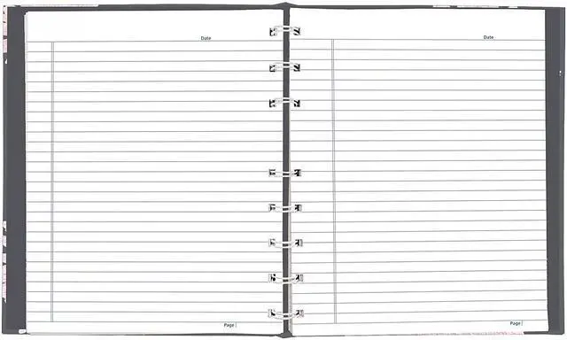 Alt view image 4 of 6 - Blueline Pink Daisy NotePro Professional Notebooks 7.25" x 9.25" College Ruled 75 Sheets Gray/Silver (A6016.01)