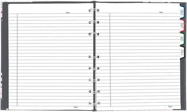 Alt view image 3 of 6 - Blueline Pink Daisy NotePro Professional Notebooks 7.25" x 9.25" College Ruled 75 Sheets Gray/Silver (A6016.01)