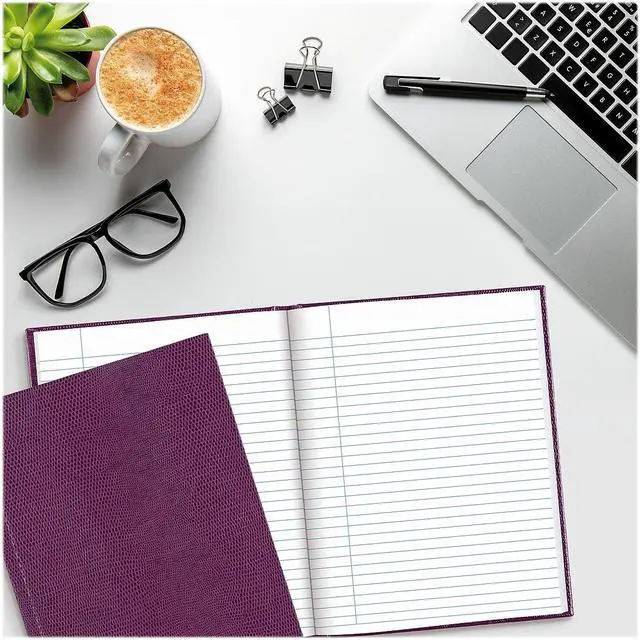 Alt view image 4 of 5 - Blueline Hardcover Executive Journal 7.25" x 9.25" Wide-Ruled Grape 144 Pages (A7.RAS)