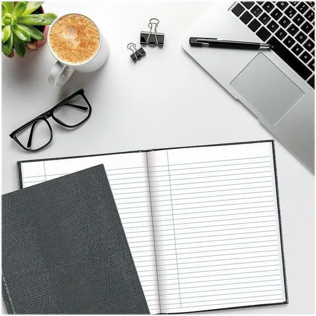 Alt view image 4 of 5 - Blueline Hardcover Executive Journal 7.25" x 9.25" Wide-Ruled Cool Gray 144 Pages (A7.GRY)