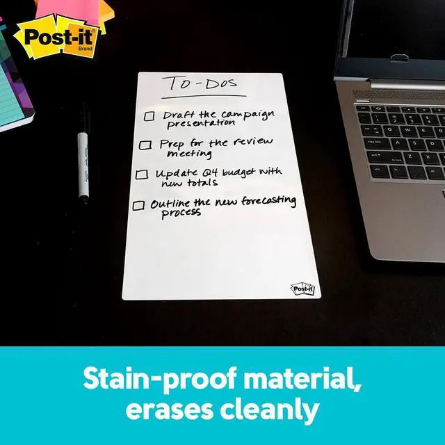 Alt view image 3 of 15 - Post-it Dry Erase Sheets 7" x 11.3" 3/Pack (DEFSHEETS-3PK)