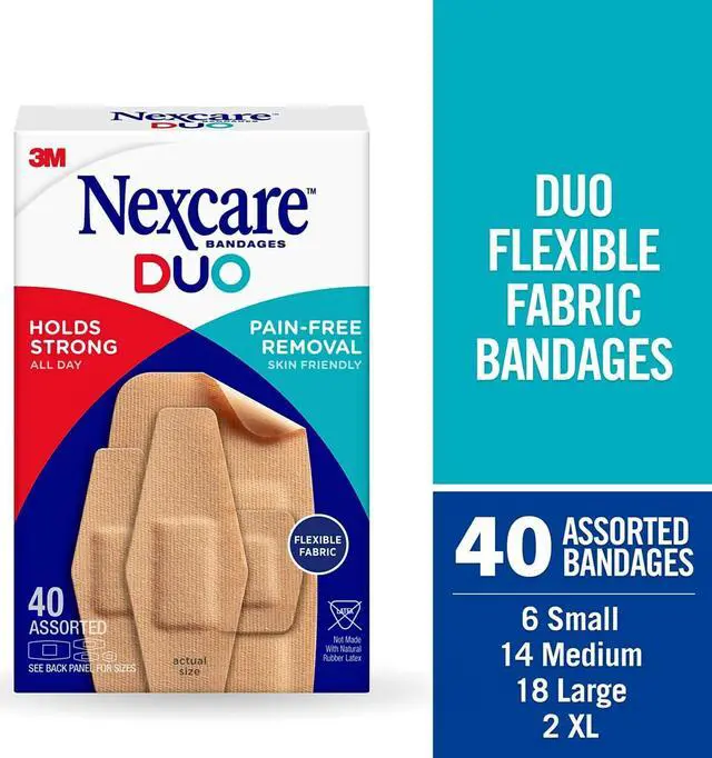Alt view image 4 of 11 - Nexcare DUO Bandages Assorted 40/Pack (DSA-40)