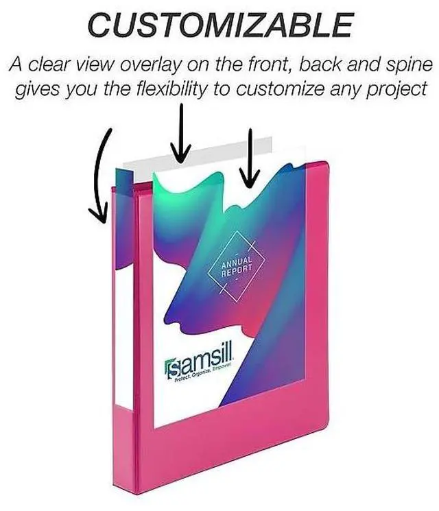 Alt view image 5 of 8 - Samsill Durable View Binders 3 D-Ring Assorted Color 4 Pack (MP46439)