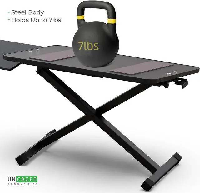 Alt view image 6 of 7 - KT3 Computer Keyboard Stand for Desk - Keyboard Riser for Desk Height Adjustable Keyboard Stand Raise Keyboards To Standing Height Wrist-Friendly Keyboard and Mouse Stand Keyboard Lift Negative Tilt