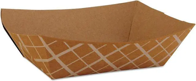 Alt view image 4 of 4 - Southern Champion Paper Food Baskets Brown/White Check 1 lb Capacity 1000/Carton 0513