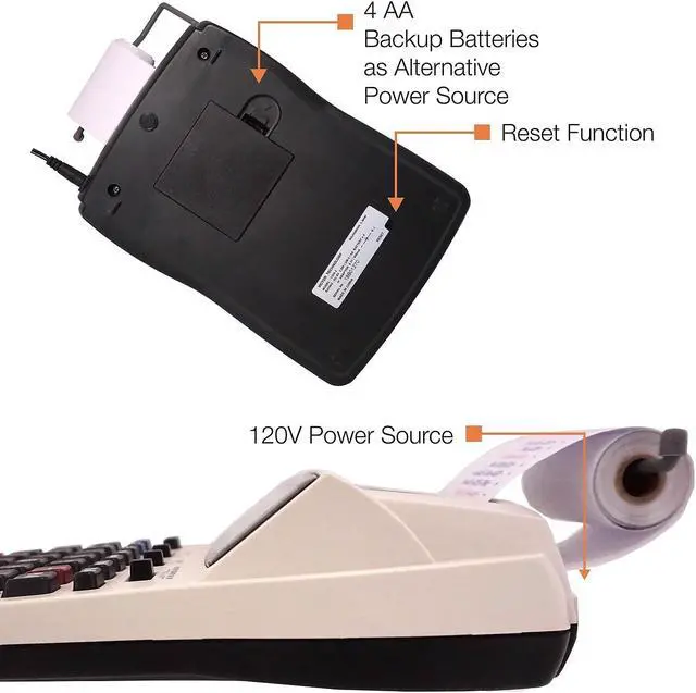 Alt view image 10 of 11 - Victor 1208-2 Two-Color Compact Printing Calculator Black/Red Print 2.3 Lines/Sec 12082