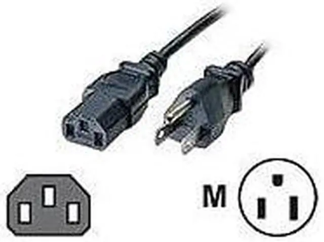 Alt view image 11 of 12 - C2G 09482 18 AWG Universal Power Cord - NEMA 5-15P to IEC320C13, TAA Compliant, Black (15 Feet, 4.57 Meters)