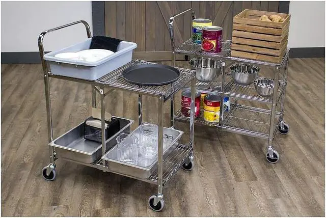 Alt view image 9 of 20 - WSCC-2 - Two-Shelf Collapsible Wire Utility Cart