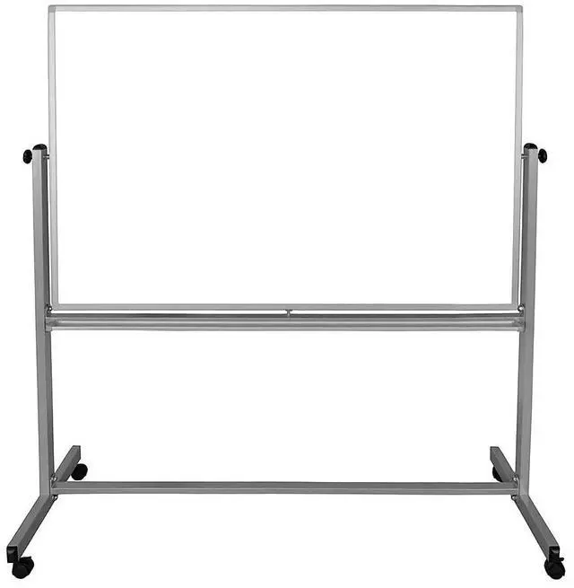 Alt view image 4 of 10 - Luxor Mobile Magnetic Whiteboard - 60" x 40" - White Surface - Silver Aluminum Frame  MB6040WW