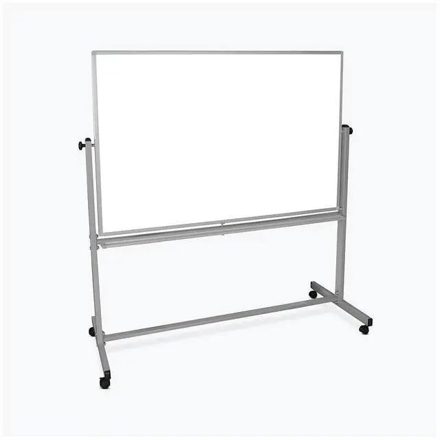 Alt view image 10 of 10 - Luxor Mobile Magnetic Whiteboard - 60" x 40" - White Surface - Silver Aluminum Frame  MB6040WW