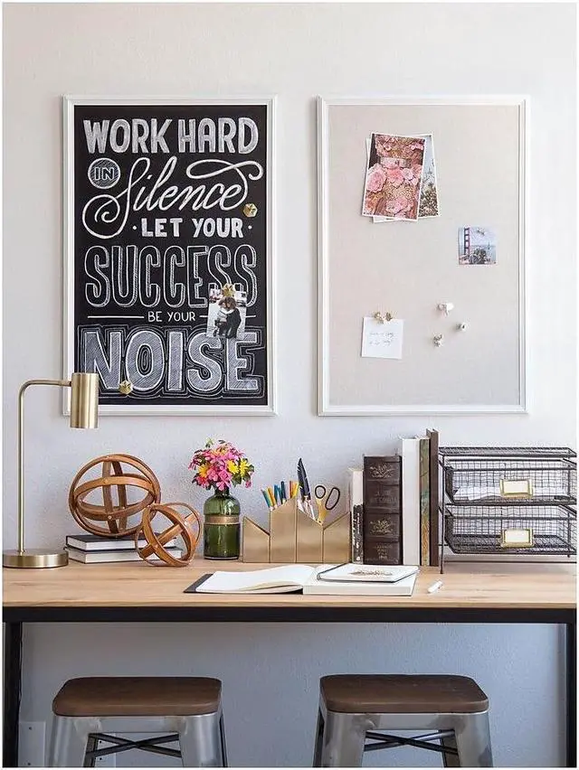 Alt view image 12 of 14 - Magnetic Chalkboard, 30 x 20 Inches, White D?cor Frame UBR2073U0001