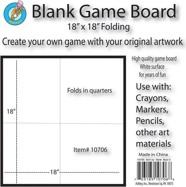 Alt view image 2 of 3 - Ashley ASH10706-3 Blank Game Board 3/Pack