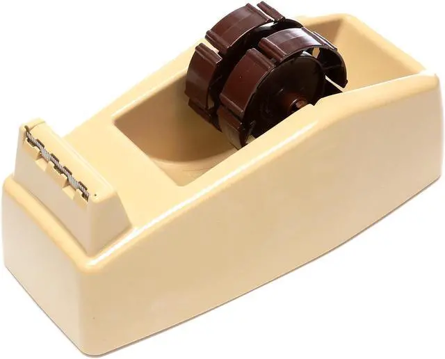 Alt view image 17 of 17 - Scotch Two-Roll Desktop Tape Dispenser 3" Core High-Impact Plastic Beige C22