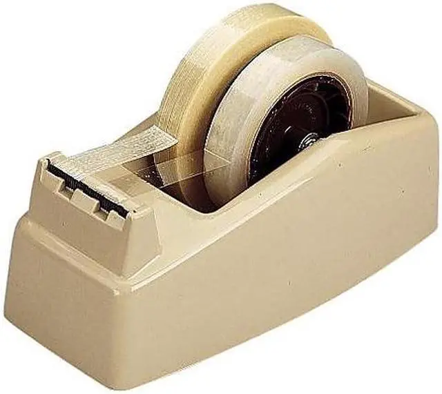 Alt view image 15 of 17 - Scotch Two-Roll Desktop Tape Dispenser 3" Core High-Impact Plastic Beige C22