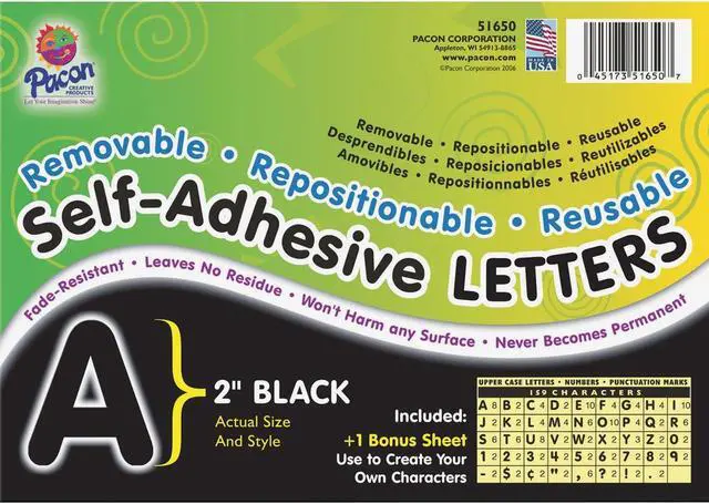 Alt view image 3 of 7 - Pacon Self-Adhesive Removable Letters
