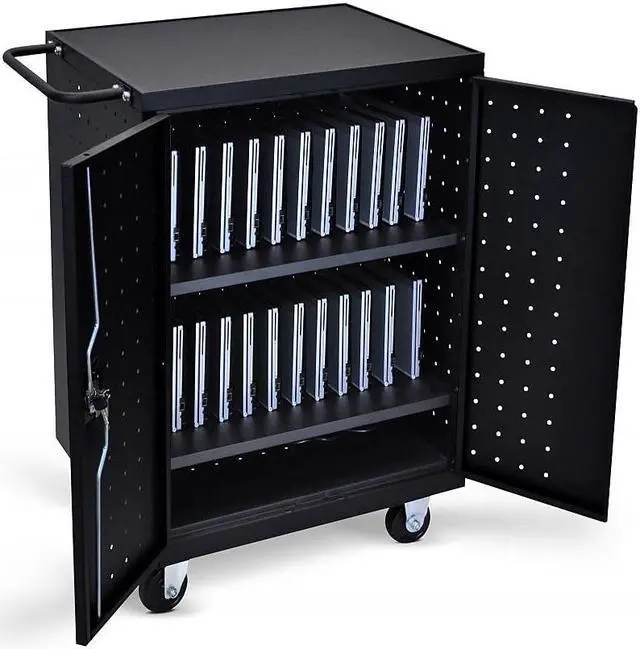 Alt view image 10 of 17 - Luxor Black 24 Laptop Computer Charging Cart