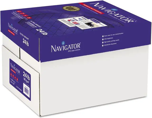 Alt view image 3 of 5 - NAVIGATOR NMP1724 Paper,24lb.,97Br,11"x17",BrightWhite,PK5