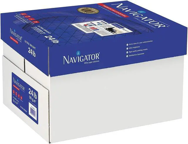 Alt view image 5 of 5 - NAVIGATOR NMP1724 Paper,24lb.,97Br,11"x17",BrightWhite,PK5