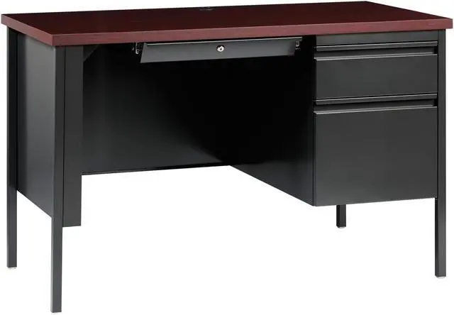Alt view image 2 of 2 - Lorell Right Pedestal Desk, Steel, 45-1/2"x24"x29-1/2", MY/CCL (LLR66949)