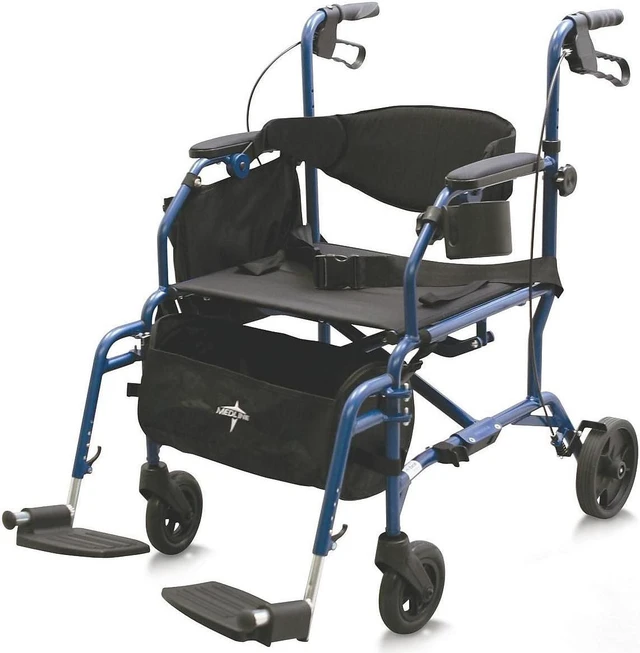 Main image of Medline Combination Rollator Transport Chair MDS808200TR