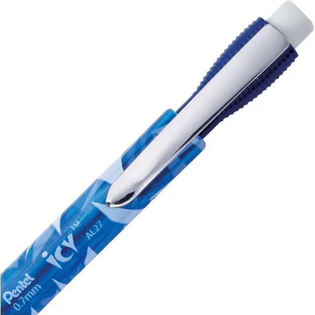 Alt view image 12 of 13 - Pentel Icy Mechanical Pencil 0.7 mm Transparent Blue Barrel 24/Pack AL27TCSWSPR
