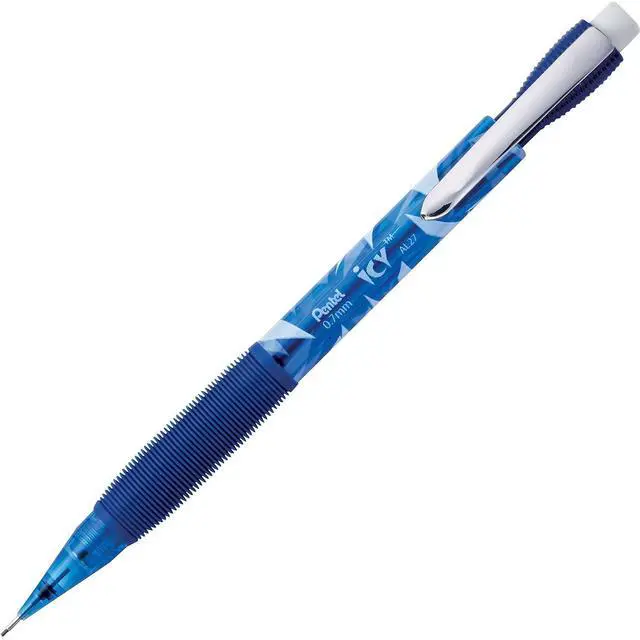 Alt view image 2 of 13 - Pentel Icy Mechanical Pencil 0.7 mm Transparent Blue Barrel 24/Pack AL27TCSWSPR