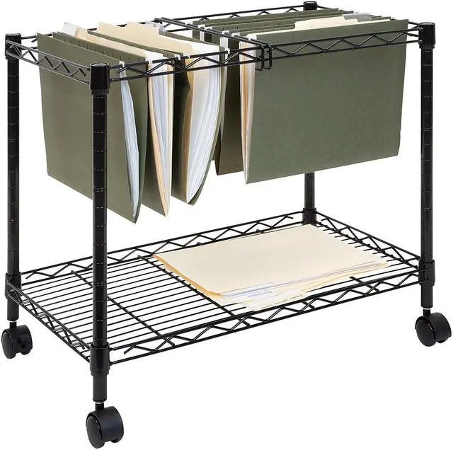 Alt view image 7 of 9 - Mount-It! Rolling File Cart with Folder Rack