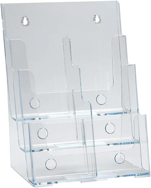 Alt view image 4 of 6 - Azar 3-Tier 6-Pocket Plastic Trifold Brochure Holder (252379)