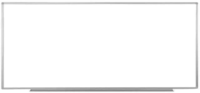 Alt view image 8 of 11 - Luxor Wall-Mounted Magnetic Whiteboard - 96" x 40" -White Surface, Silver Aluminum Frame  WB9640W