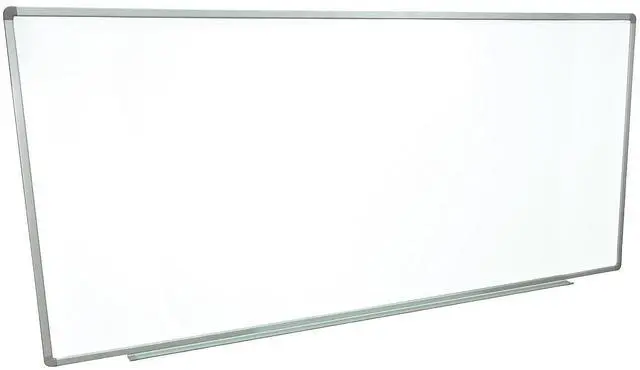 Alt view image 9 of 11 - Luxor Wall-Mounted Magnetic Whiteboard - 96" x 40" -White Surface, Silver Aluminum Frame  WB9640W