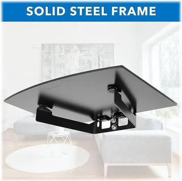 Alt view image 10 of 13 - Mount-It! A/V Component Wall Mounted Glass Shelf