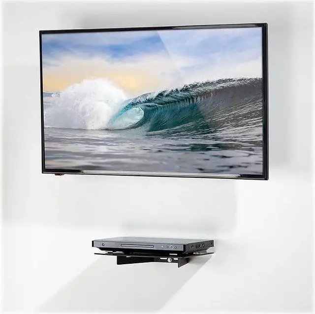 Alt view image 12 of 13 - Mount-It! A/V Component Wall Mounted Glass Shelf