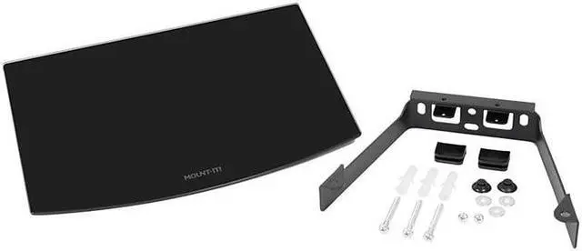 Alt view image 13 of 13 - Mount-It! A/V Component Wall Mounted Glass Shelf
