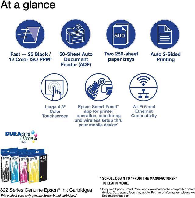Alt view image 4 of 7 - Epson WorkForce Pro WF-4830 Wireless All-in-One Printer