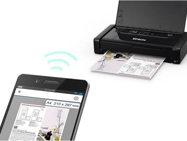 Alt view image 7 of 9 - Epson - C11CH25201 - Epson WorkForce WF-110 Inkjet Printer - Color - 14 ppm Mono / 11 ppm Color - 5760 x 1440 dpi Print