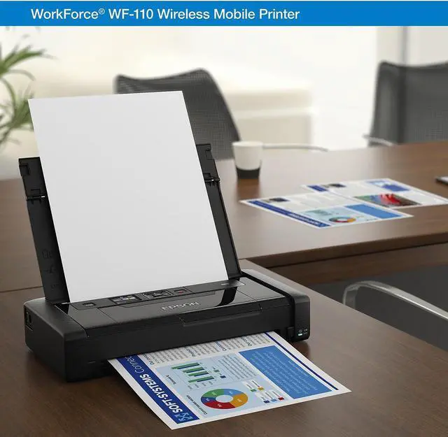 Alt view image 9 of 9 - Epson - C11CH25201 - Epson WorkForce WF-110 Inkjet Printer - Color - 14 ppm Mono / 11 ppm Color - 5760 x 1440 dpi Print
