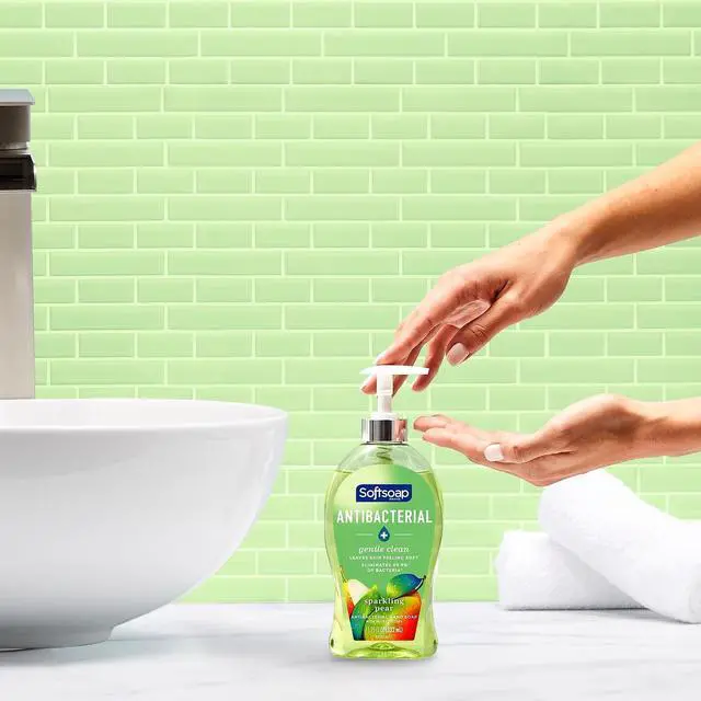 Alt view image 6 of 9 - Softsoap Antibacterial Liquid Hand Soap Sparkling Pear 11.25 Oz. (US07326A)