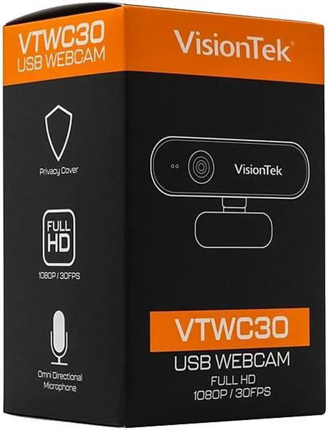 Alt view image 13 of 18 - VisionTek VTWC30 HD 1080p Webcam Black (901379)