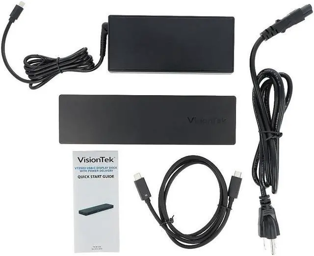 Alt view image 6 of 11 - VisionTek VT2500 USB-C Docking Station Triple Display, 85W Power Delivery, Dual 4K Support, Plug and Play (1x HDMI, 2X DisplayPort, 4X USB, SD, MicroSD, Ethernet) - 901381